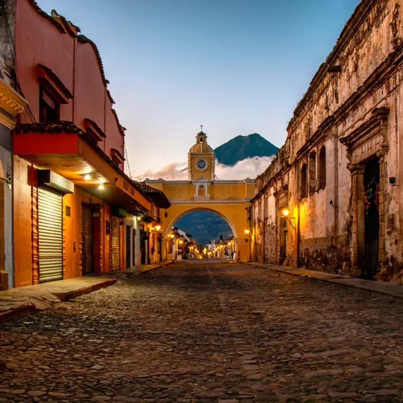 Private charter flight arriving in Ciudad de Guatemala, Guatemala